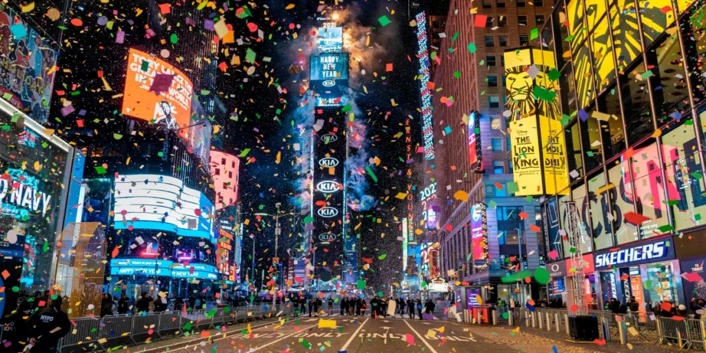 Celebrating New Year's Eve in Time Square